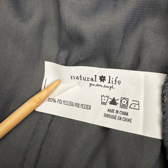 Natural Life Blue Gray Crushed Velvet Wide Leg Jumpsuit Overalls Size M Boho - Picture 8 of 9